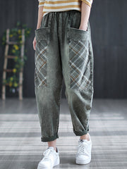 Women Washed Loose High Waist Slimming Casual Pants