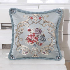 Floral Embroidered Pillow Case