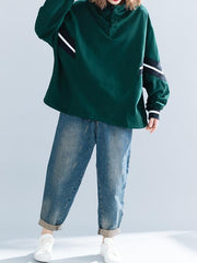Loose Printed Thicken Hoodie Sweatshirt