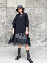 Women Stitching Printed Casual Loose Dress