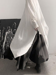 Women Asymmetric Loose Shirt Two-Piece Blouse