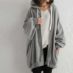 Hooded Bat Sleeve Casual Sweatshirt