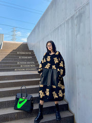 Women Round Neck Print Pullover Sweater