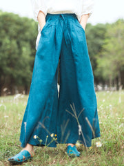 Literary Retro Loose Wide-Leg Pant