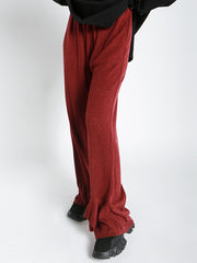 Women Solid Color Slim Fit Loose Wide Leg Casual Pants