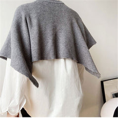 Women High Waist Knitted Casual Short Sweater