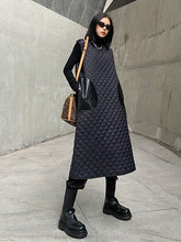 Women Round Neck Thick Solid Color Sleeveless Dress