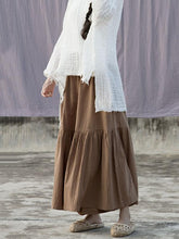 Ramie Cotton Elastic Loose Wide-leg Pants