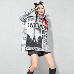 Urban Loose Printed Pullover Sweater