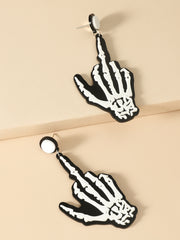 Exaggerated Skull Hand Earrings