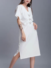 Normcore Beaded Ruffled Elegant Dress