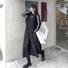 Vintage Spliced Casual Sweater Dress