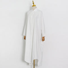 Loose Solid Urban Stylish Maxi Blouse Dress