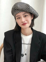 Checkerboard Check Beret