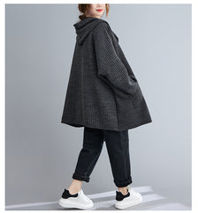 Women Loose Hooded Casual Jacket
