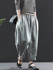 Splicing Jean Harem Pants