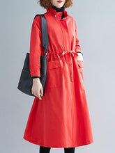 Casaul Solid Bandage Windbreaker