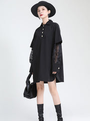 Women Stitching Solid Color Dress