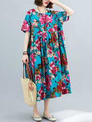 Loose Flower Printing National Dress