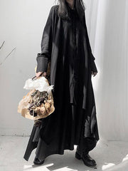 Women Asymmetric Loose Shirt Two-Piece Blouse