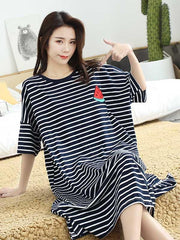 Simple Modal Striped Lovely Pajamas