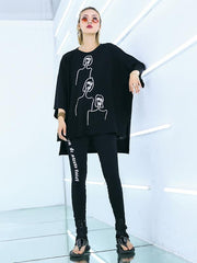 Printed Loose Round-Neck T-Shirt