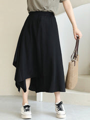 Loose Summer Solid A-Line Irregular Skirt