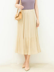Chiffon Solid Color Ruffled Skirts