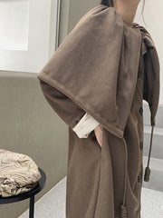 Puff Neck Winter Woolen Coat