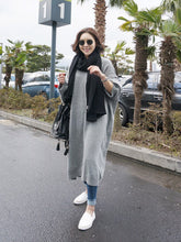 Loose Outer Wear Solid Color Mid-Length Sweater Dress