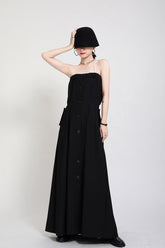 Original Design Wrapped Chest High-Waisted Maxi Dress