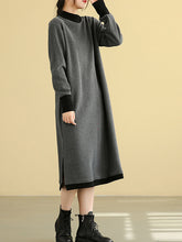 Women Retro High Collar Dress