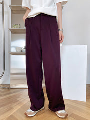 Women High Waist Straight Leg Wide Leg Casual Pants