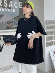 Short Sleeves Cute Printed Round Neck T-Shirt