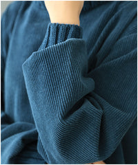 Women Retro Loose High Collar Casual Dress