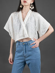 100% Silk Original Comfort Jacquard Sun-protection Shirt Top