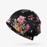 Lace Wrapped Head Print Breathable Hats