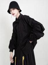 Minority Lantern Sleeves Drawstring Shirt