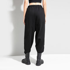 Women Loose Solid Color Casual Pants