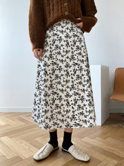 High Waist Floral Printed Skirt