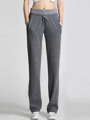 Casual Solid Color Elastic Sport Pants