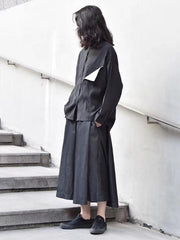 Splicing Contrast Color Pocket Shirt