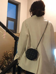 Simple Single Shoulder Solid Chain Bag