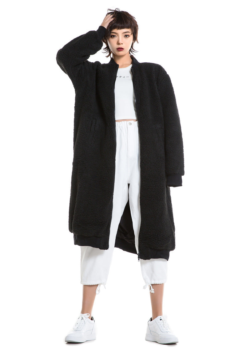 Solid Color Long Padded Casual Coat