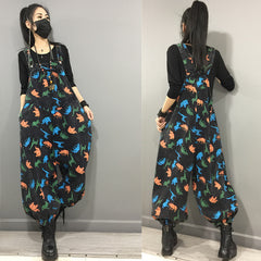 Animal Print Loose Jumpsuit