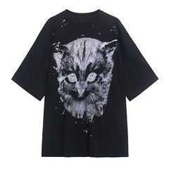 Women Loose Printed Loose Casual T-Shirt