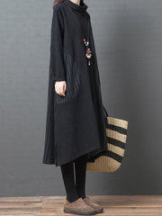 Casual Split-Joint Striped Midi Dress