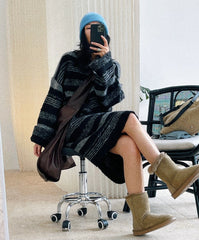 Vintage Striped Big Sweater Dress
