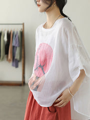 Printed Loose Pullover T Shirt