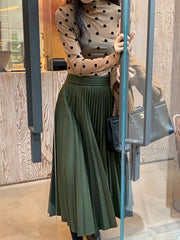 Casual Polka-Dot High-Neck T-Shirt